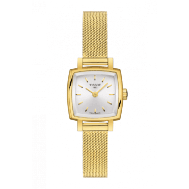 Ladies' Gold Plated Mesh Lovely Square Watch