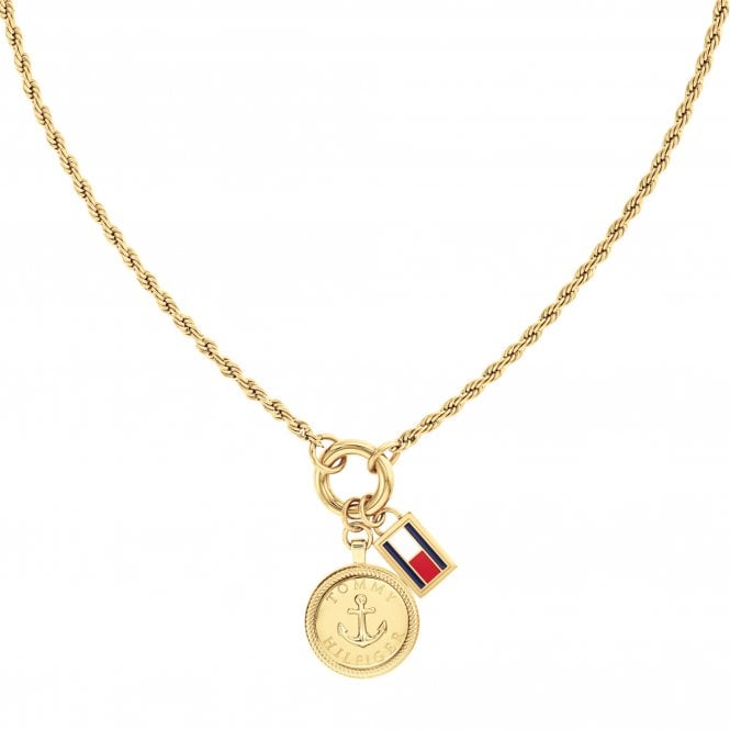 Ladies' Gold Plated Nautical Charms Necklace