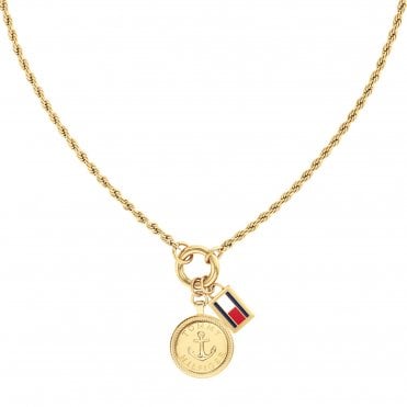 Ladies' Gold Plated Nautical Charms Necklace