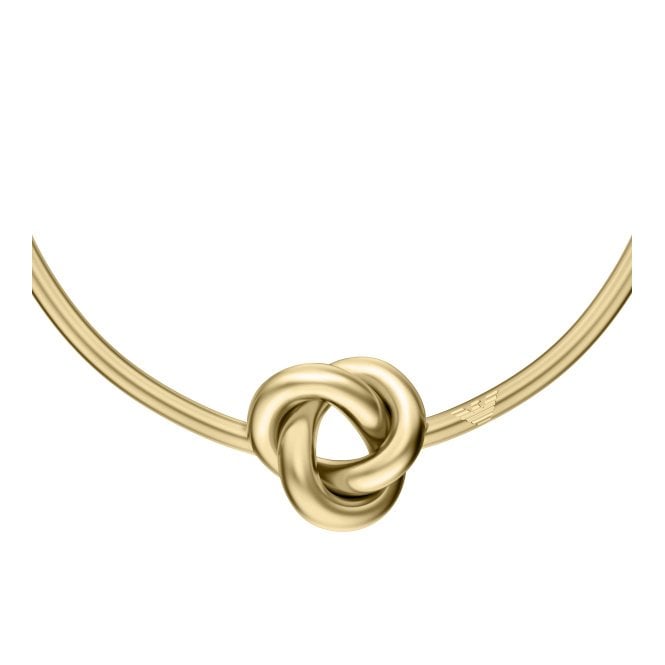 Ladies' Gold Plated Siganture Knot Collar Necklace