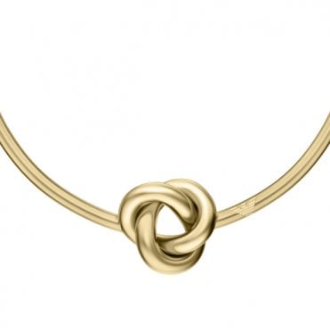 Ladies' Gold Plated Siganture Knot Collar Necklace