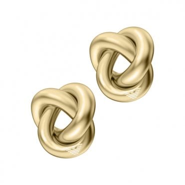 Ladies' Gold Plated Signature Knot Earrings