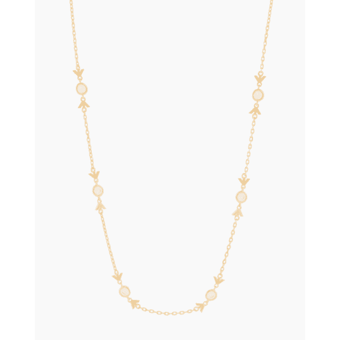 Ladies' Gold Plated Station Necklace