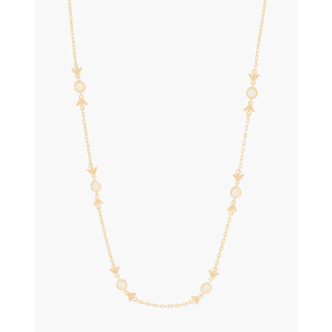 Ladies' Gold Plated Station Necklace
