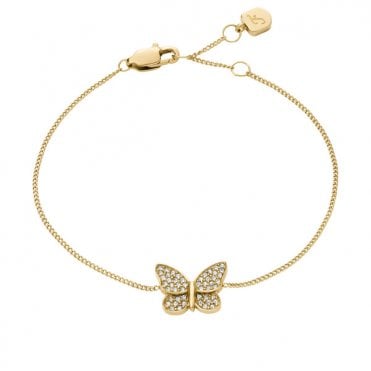 Ladies' Gold Plated Sutton Butterfly Bracelet