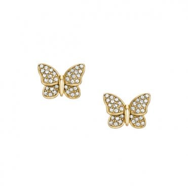 Ladies' Gold Plated Sutton Butterfly Earrings