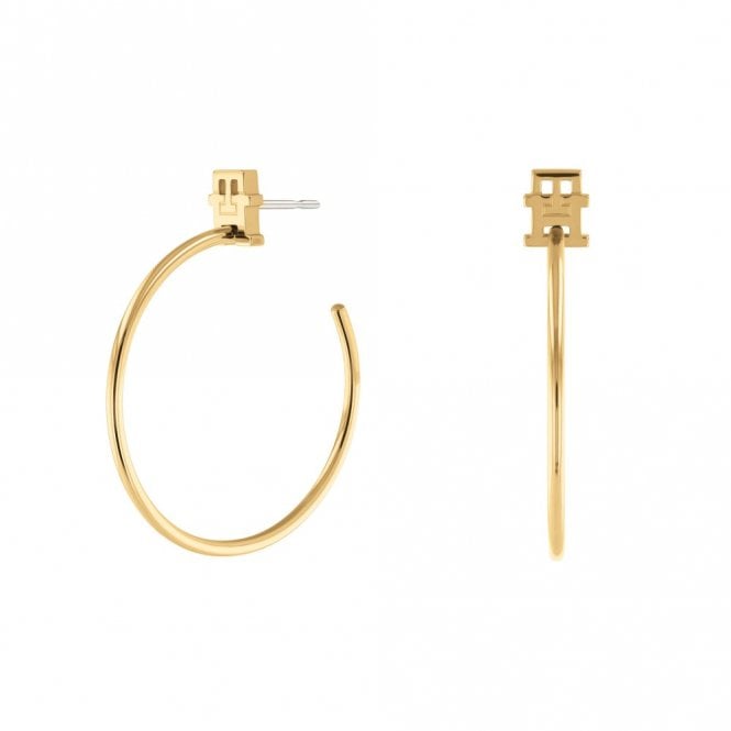 Ladies' Gold Plated TH Monogram Earrings