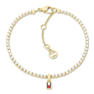 Ladies' Gold Plated TH Tennis Bracelet