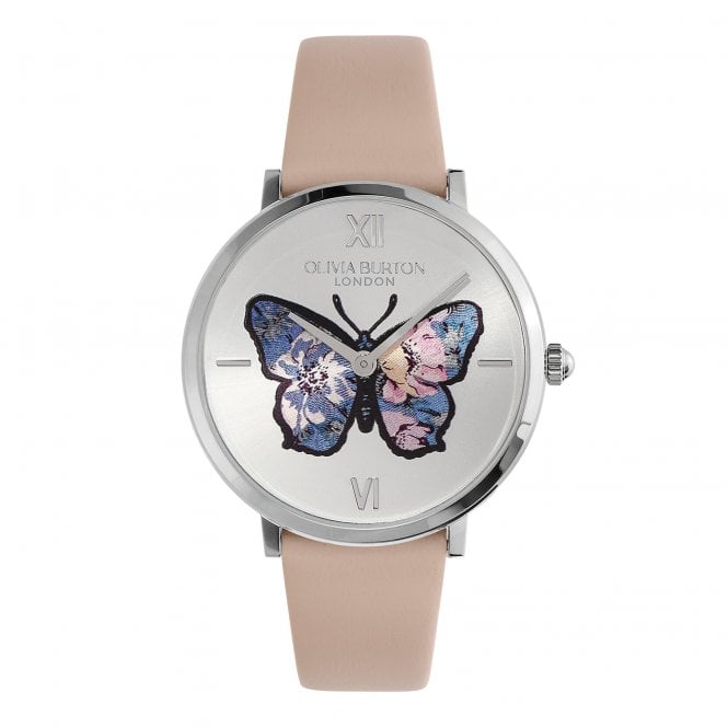 Ladies' Pink Leather Butterly Signature Watch