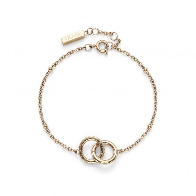Ladies' Rose Gold Plated Amity Interlock Bracelet