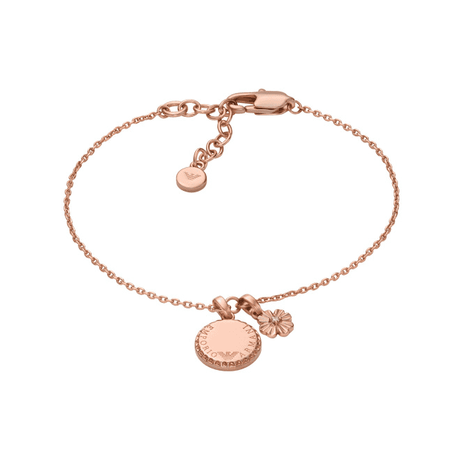 Ladies' Rose Gold Plated Coin Collection Bracelet 