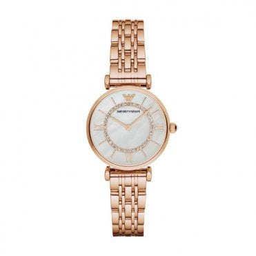Ladies' Rose Gold Plated Gianni T-Bar Watch