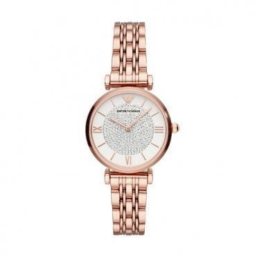 Ladies' Rose Gold Plated Gianni T-bar Watch 