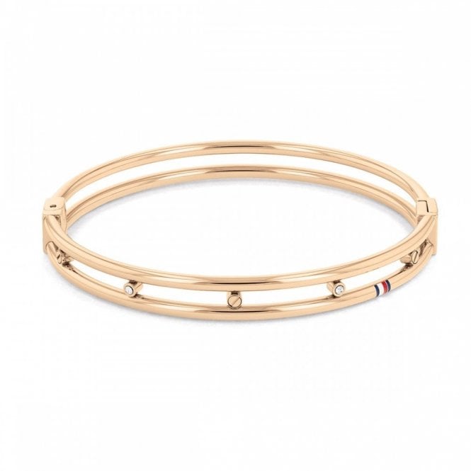 Ladies' Rose Gold Plated Hardware Bangle