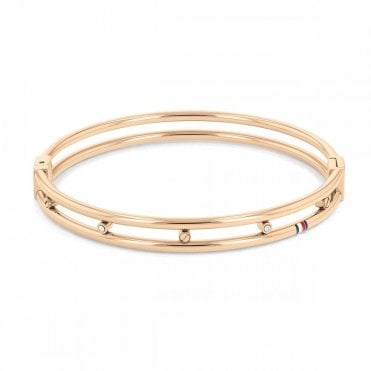 Ladies' Rose Gold Plated Hardware Bangle
