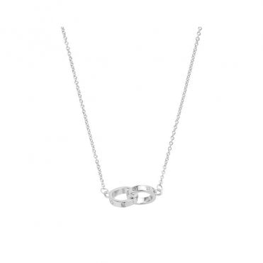 Ladies' Silver Interlink Necklace OBJ16ENN54