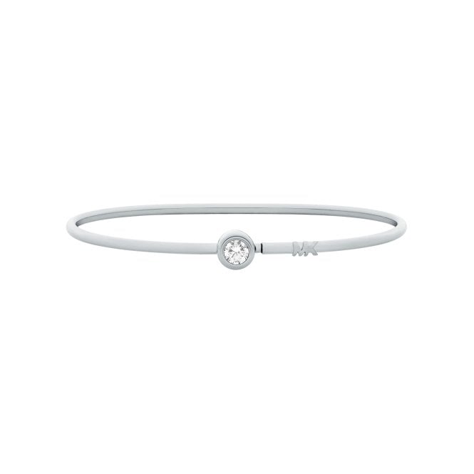 Ladies' Silver Tone Cubic Brilliance Bangle