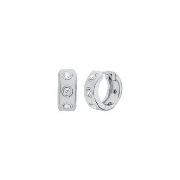 Ladies' Silver Tone Cubic Brilliance Earrings