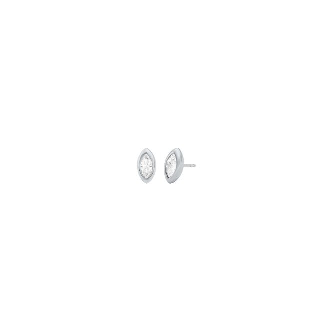 Ladies' Silver Tone Cubic Brilliance Earrings