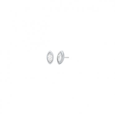 Ladies' Silver Tone Cubic Brilliance Earrings