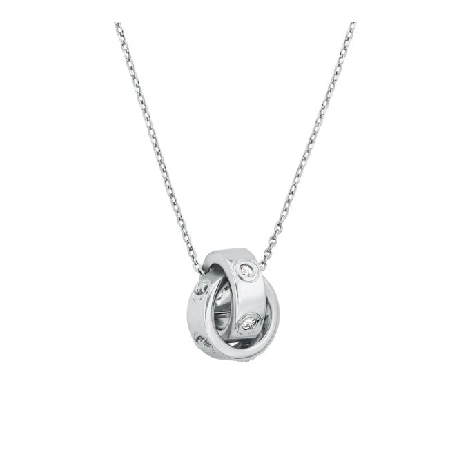 Ladies' Silver Tone MK Necklace