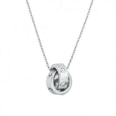 Ladies' Silver Tone MK Necklace