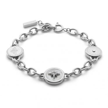 Ladies' Stainless Steel Bee & North Star Bracelet