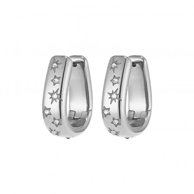 Ladies' Stainless Steel Celestial Crystal Earrings