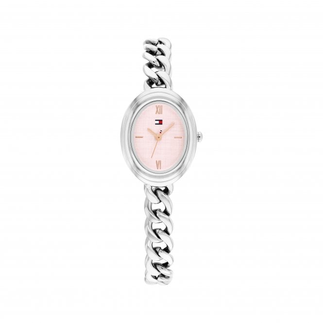 Ladies' Stainless Steel Demi Oval Watch
