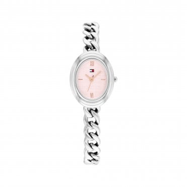 Ladies' Stainless Steel Demi Oval Watch