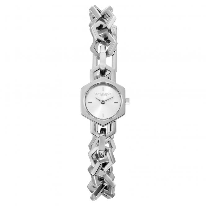Ladies' Stainless Steel Hex Link Watch