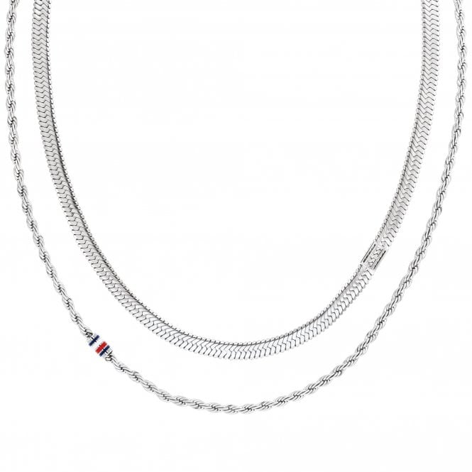Ladies' Stainless Steel Layered Set Necklace