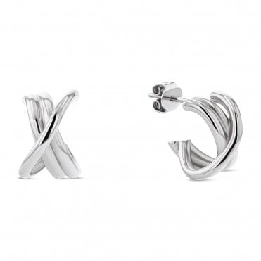 Ladies' Stainless Steel Nautical Knot Earrings