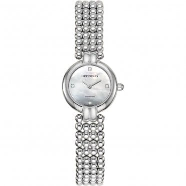 Ladies' Stainless Steel Pearls Mini Diamond Set Watch