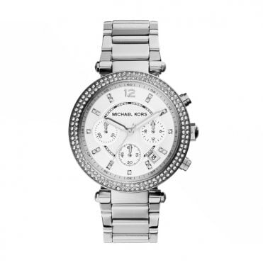 Ladies' Stainless Steel Stone Set Parker Watch