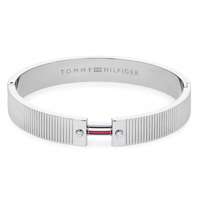 Ladies' Stainless Steel Stripes Bangle