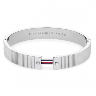 Ladies' Stainless Steel Stripes Bangle