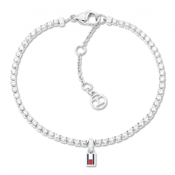 Ladies' Stainless Steel TH Tennis Bracelet