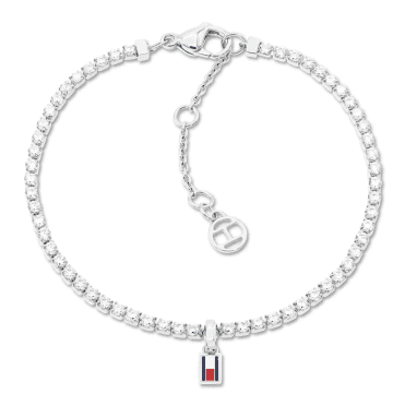 Ladies' Stainless Steel TH Tennis Bracelet