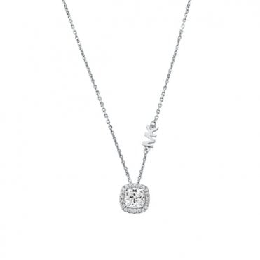 Ladies' Sterling Silver Kors Brilliance Pendant & Necklace 