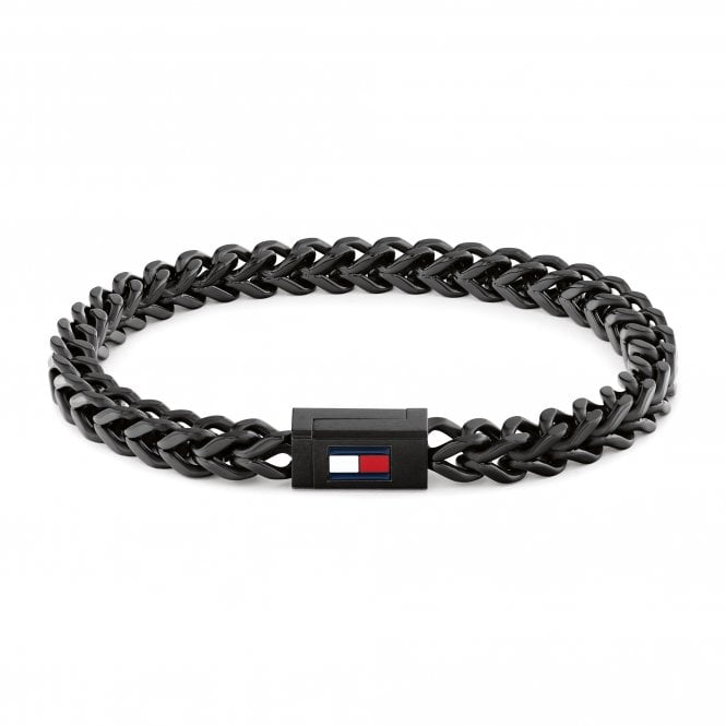 Men's Black Ion Plated Braided Bracelet
