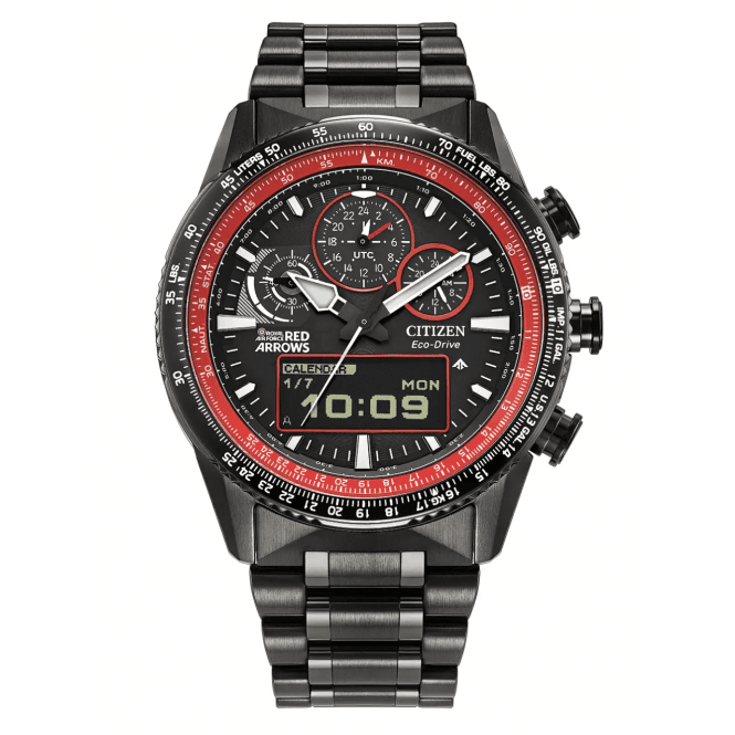 Men's Black Ion-Plated Ltd Edition Red Arrows Skyhawk Watch
