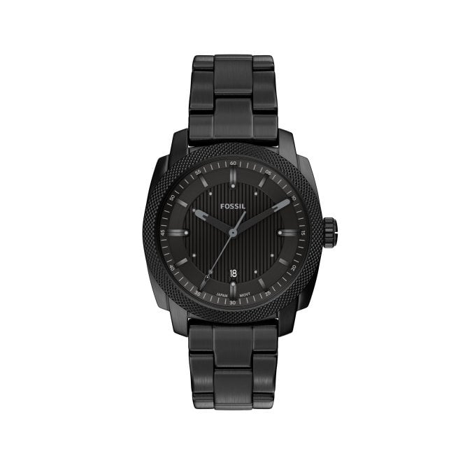 Men's Black Ion Plated Machine Watch