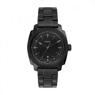 Men's Black Ion Plated Machine Watch