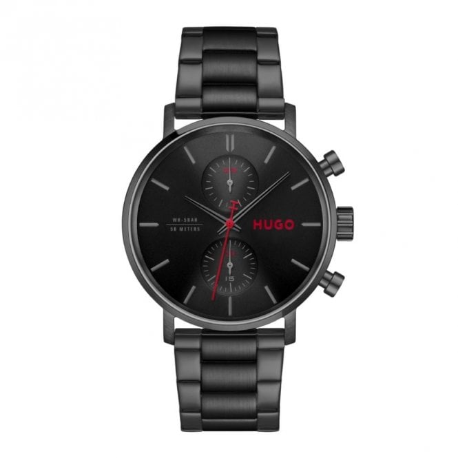 Men's Black Ion Plated Take Off Watch