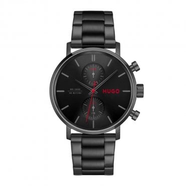 Men's Black Ion Plated Take Off Watch