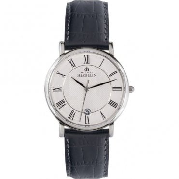 Men's Black Leather Classique Watch 