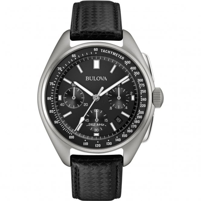 Men's Black Leather Special Edition Lunar Pilot Watch