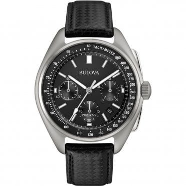 Men's Black Leather Special Edition Lunar Pilot Watch