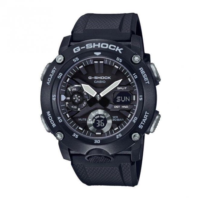 Men's Black Resin Alarm Chronograph Watch 